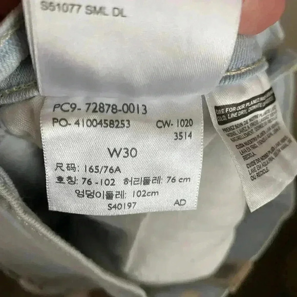 Levi's High Rise Bleached Wash Shorts Size 30 - Picture 10 of 14